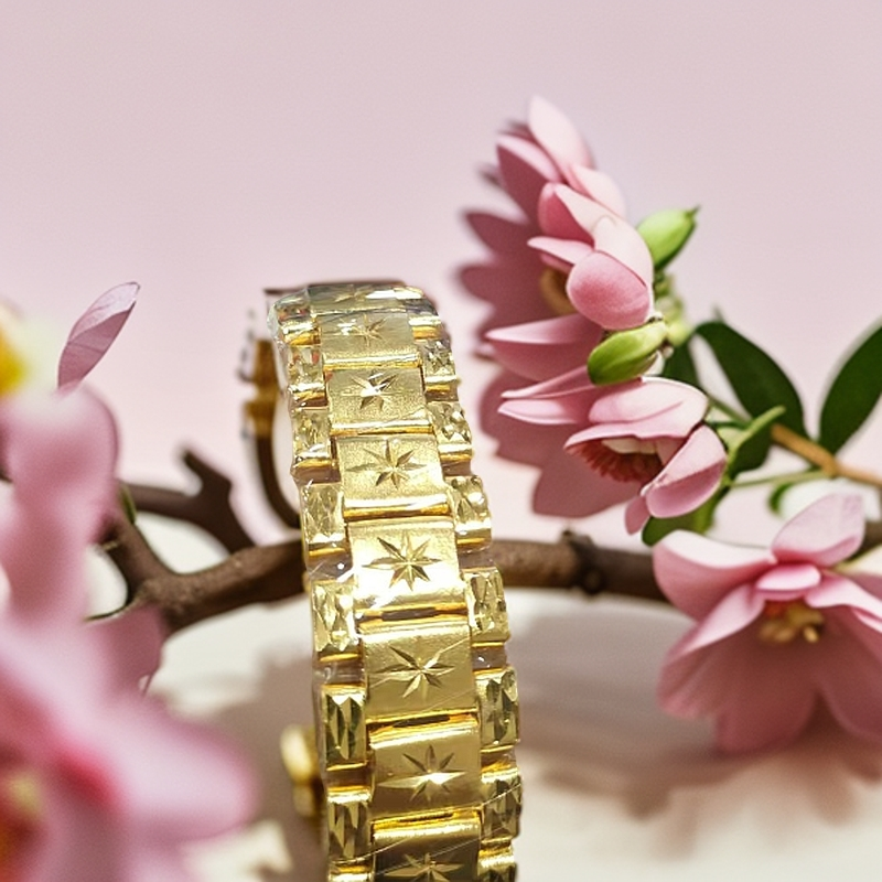 足银手链 车花手链男款男士时尚经典霸气素款百搭个性