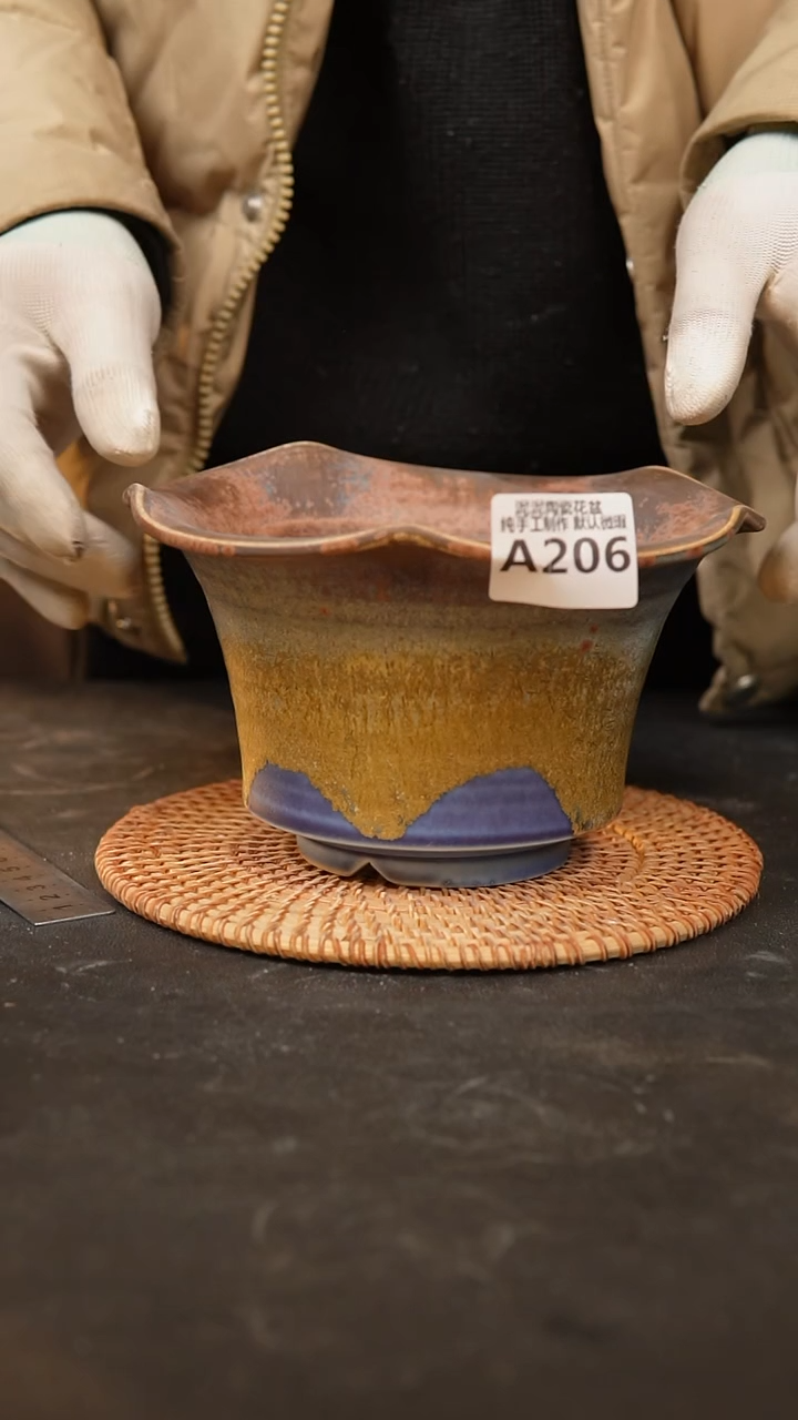 【闪购商品】瓷片206泥泥手工花盆