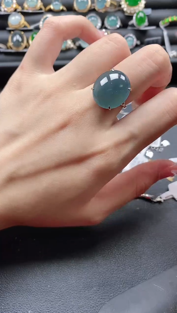 【闪购商品】翡翠戒指银S925镶嵌1111