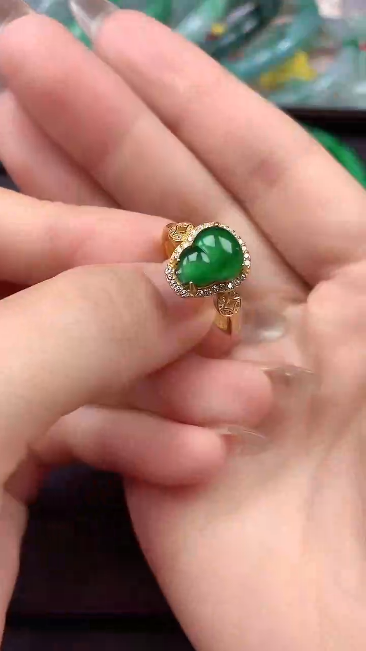 【闪购商品】翡翠戒指银S925镶嵌戒指