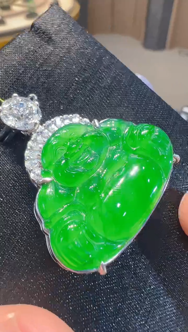 【闪购商品】翡翠吊坠(不含链)银S925镶嵌                