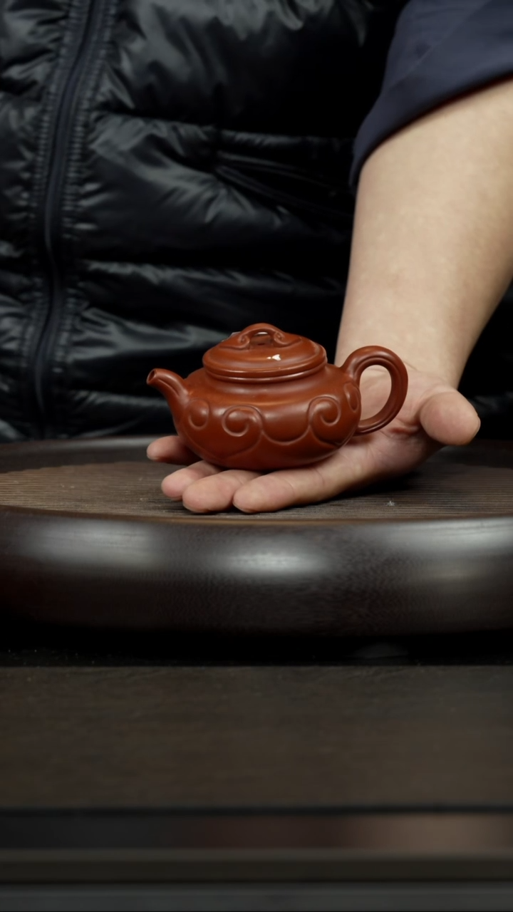 【闪购商品】紫砂茶杯朱泥 仿古如意 