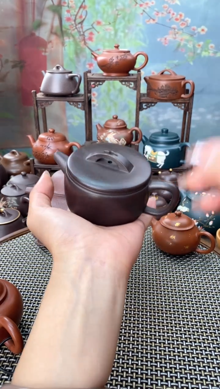 茶壶紫砂紫泥汉瓦150cc