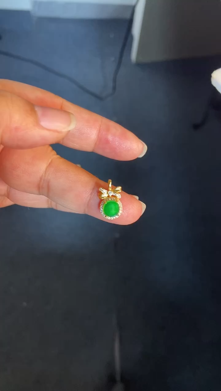 吊坠(不含链)银S925镶嵌翡翠1