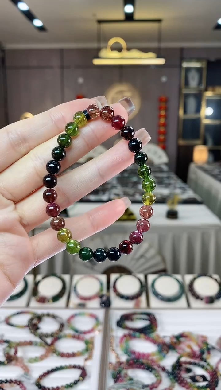 【闪购商品】碧玺单圈手串6mm+未镶嵌一物一证dan
