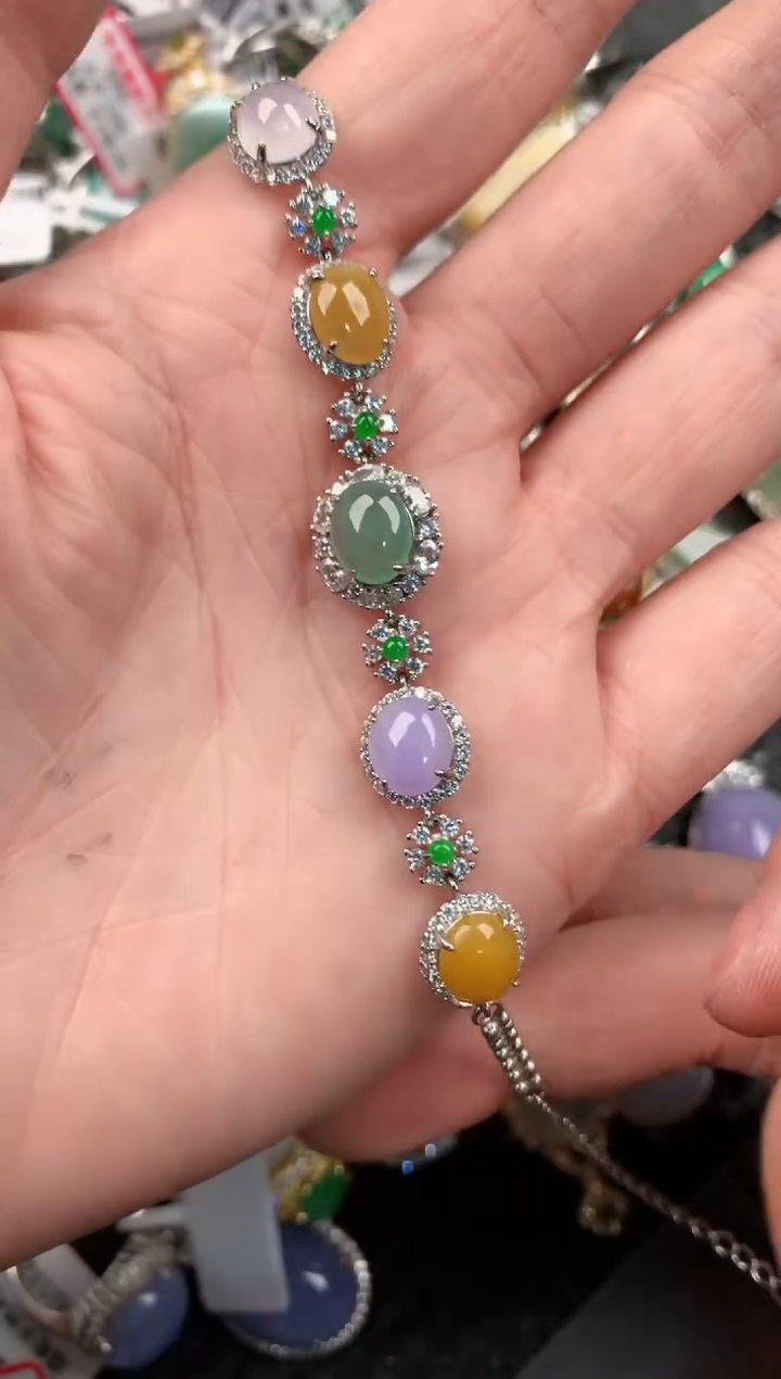 银S925镶嵌戒指翡翠10-10-10    1