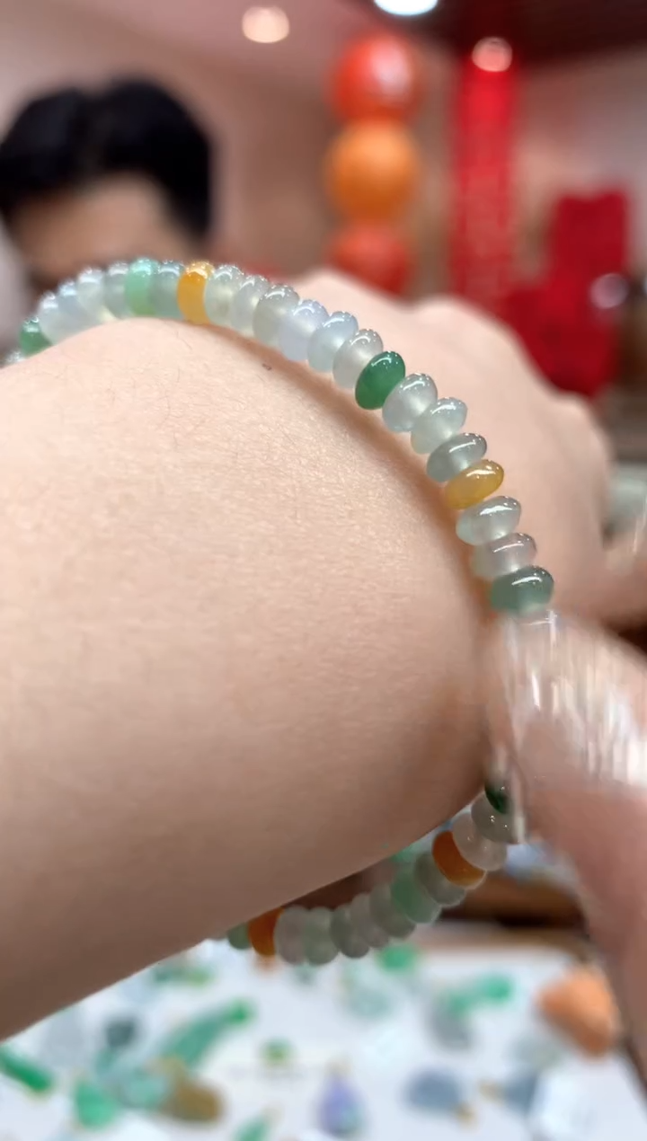 【闪购商品】翡翠手串未镶嵌算盘珠