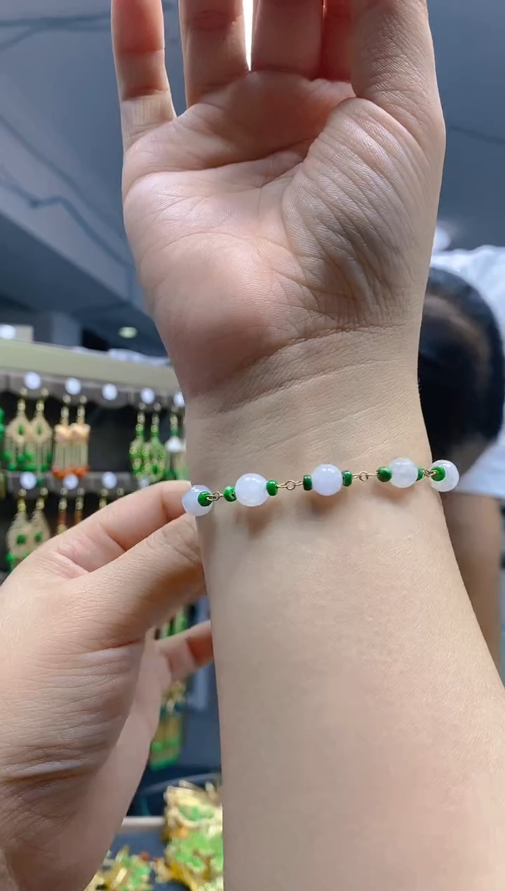 【闪购商品】翡翠耳饰合金0128翡翠手链