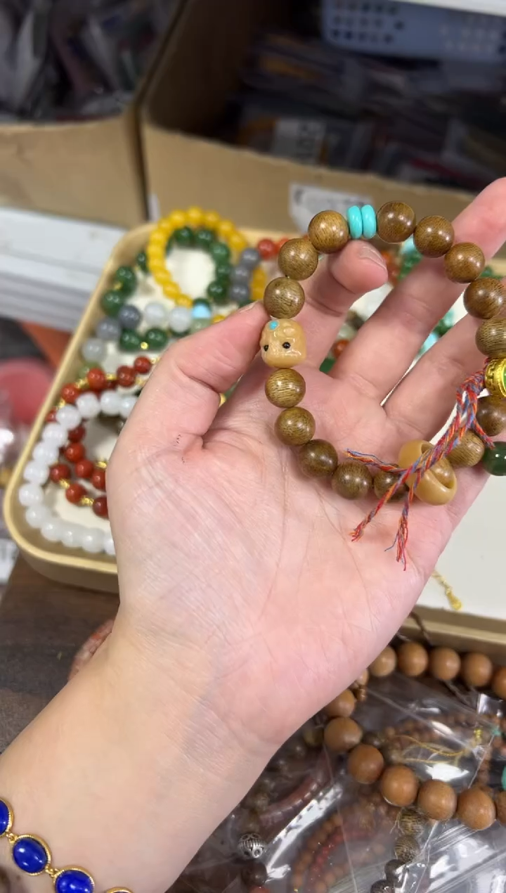 檀香木手串/手链孤品加里曼丹阿呆设计款手链[6353]