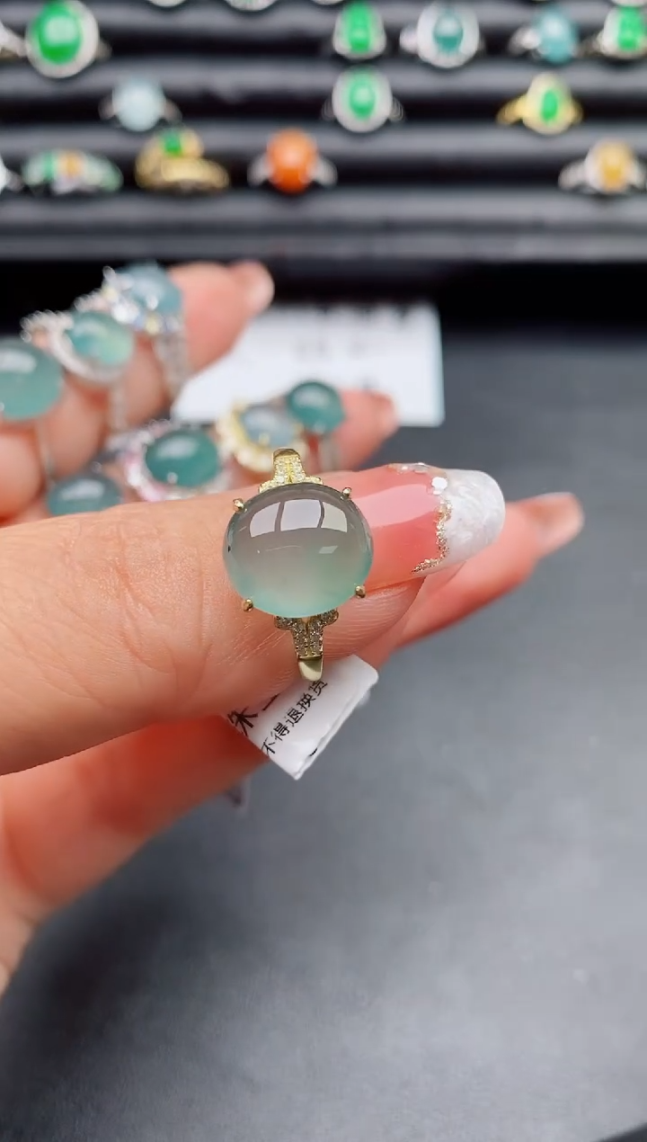 【闪购商品】翡翠戒指银S925镶嵌13211