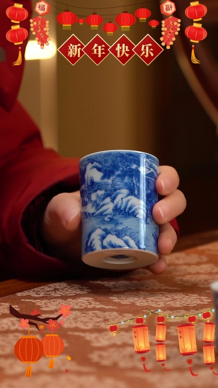 【闪购商品】丰字号柴窑雪景直口杯