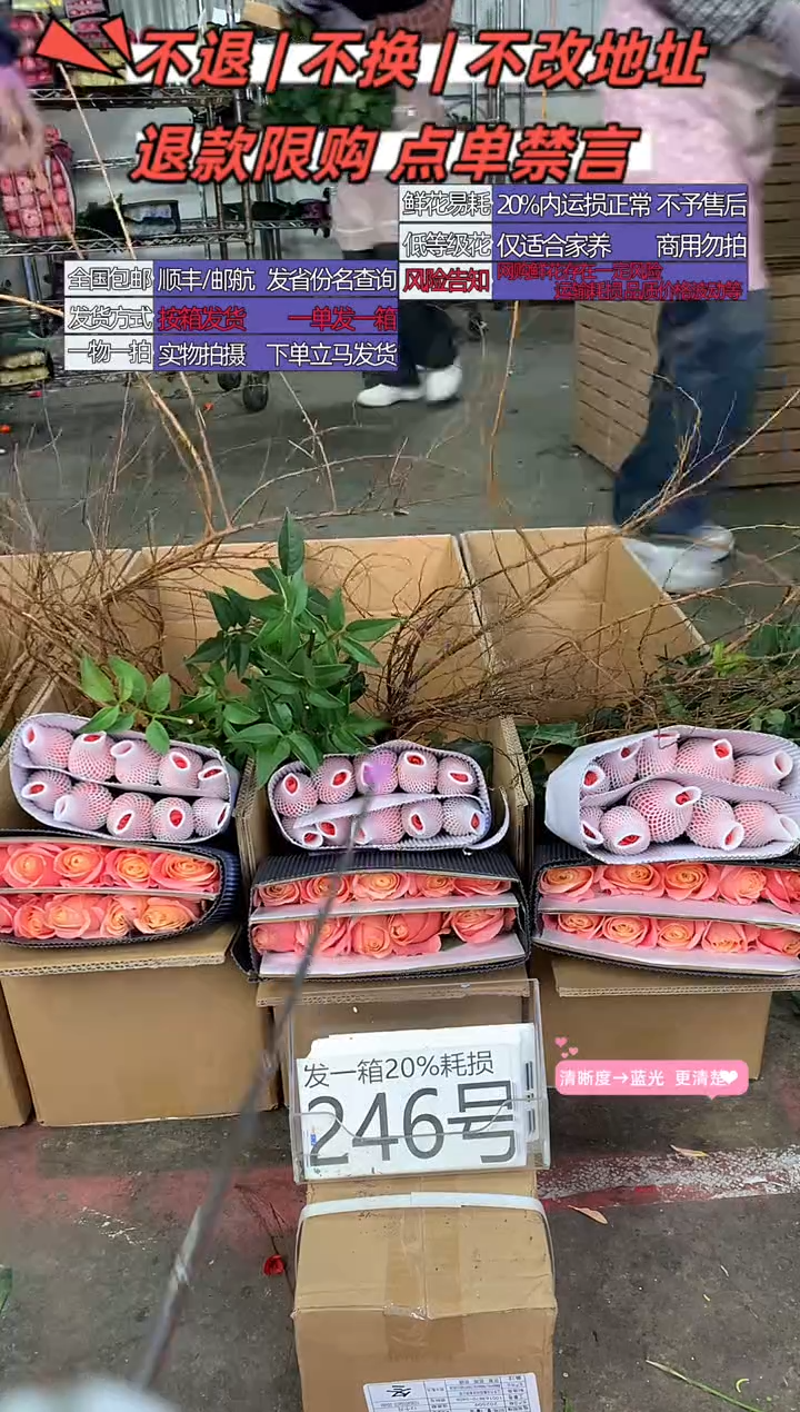 246号♥中通含20%耗损发一箱鲜花