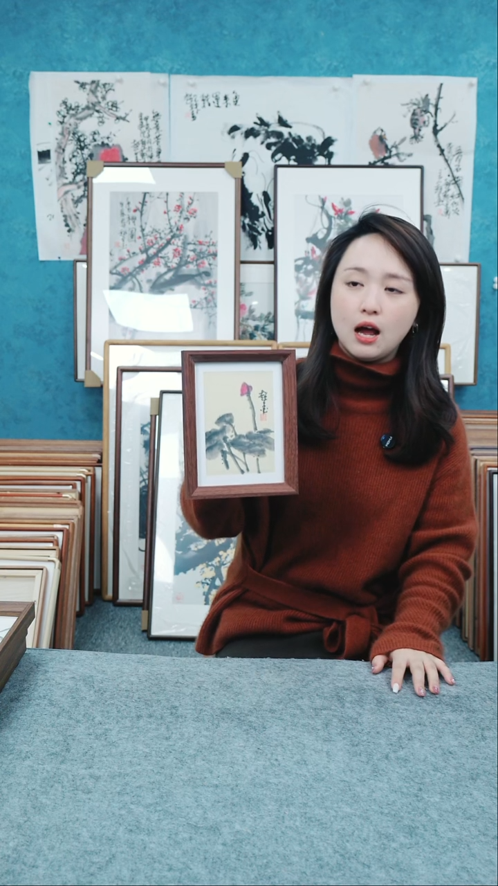 【闪购商品】国画8寸郑志超老师花鸟摆台