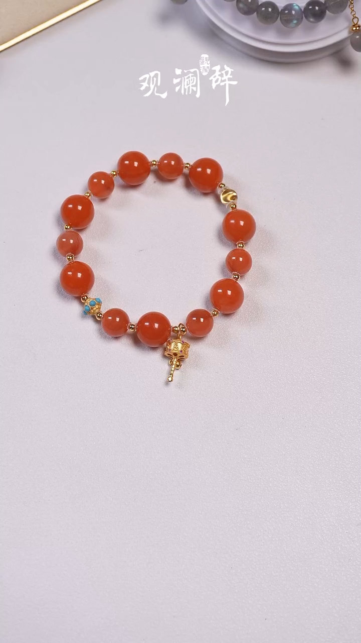 【闪购商品】南红玛瑙冰红银S925镶嵌手链