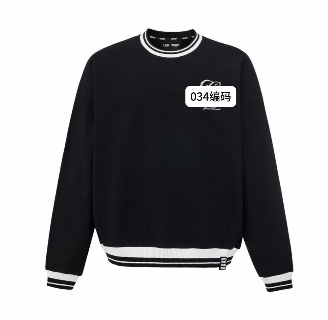 034【男女情侣款】GOOD Love is good  立体手工绣珠标语卫衣