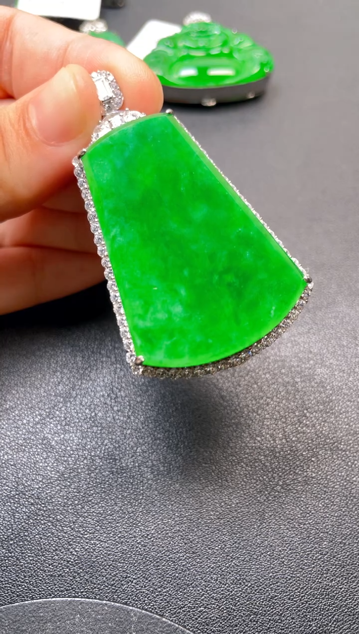 银S925镶嵌挂件翡翠dz1