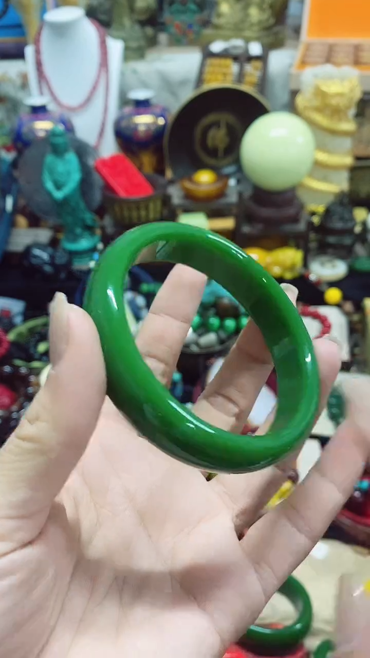 【闪购商品】和田玉（碧玉）手镯未镶嵌主播推荐主播推荐