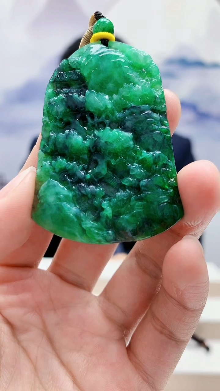 未镶嵌定制翡翠5174lr-毛货挂件10