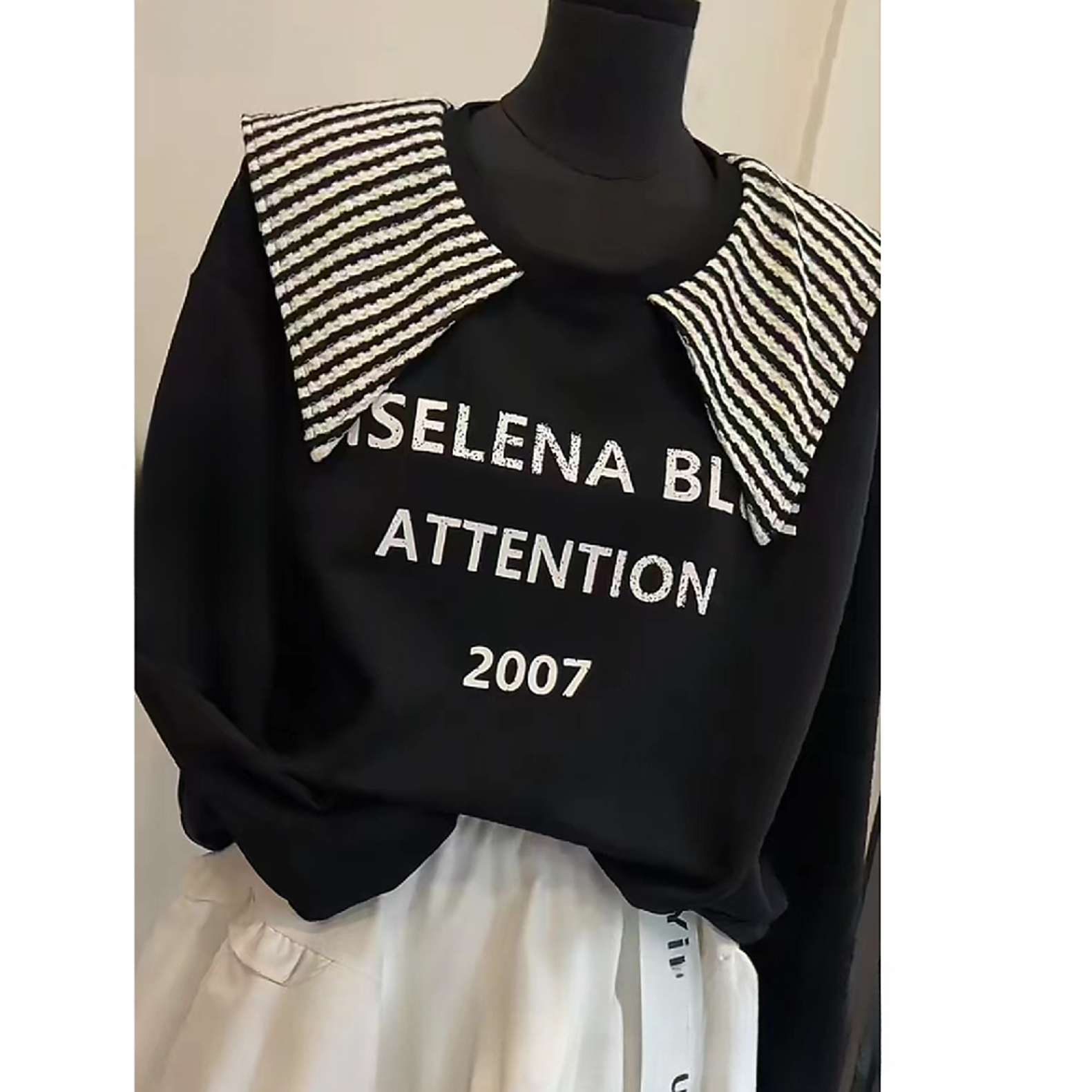 【玲子现货】789 加厚娃娃领减龄气质卫衣女上衣长袖