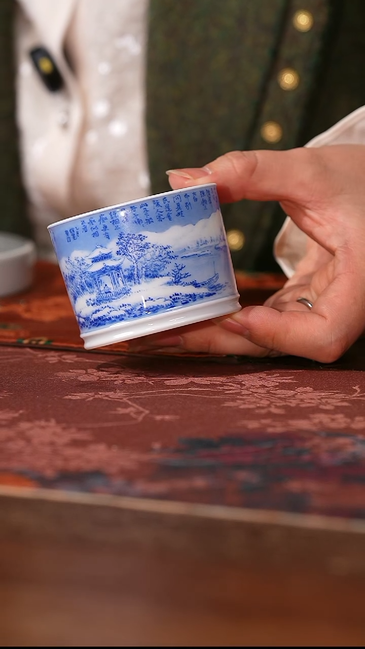 瓷姑娘-小桥窑湖心亭题材