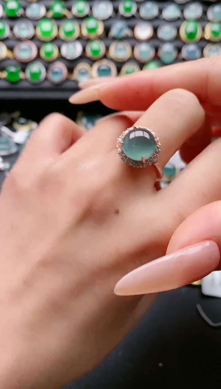 【闪购商品】翡翠戒指银S925镶嵌111111