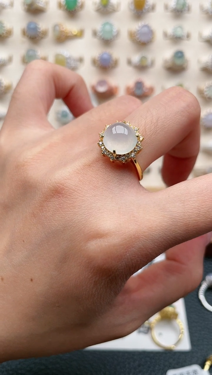 【闪购商品】翡翠戒指银S925镶嵌1111