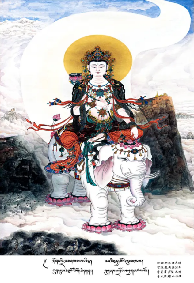 唐卡普贤菩萨TK16162
