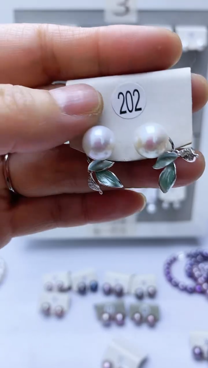 【闪购商品】淡水珍珠耳饰银S925镶嵌202