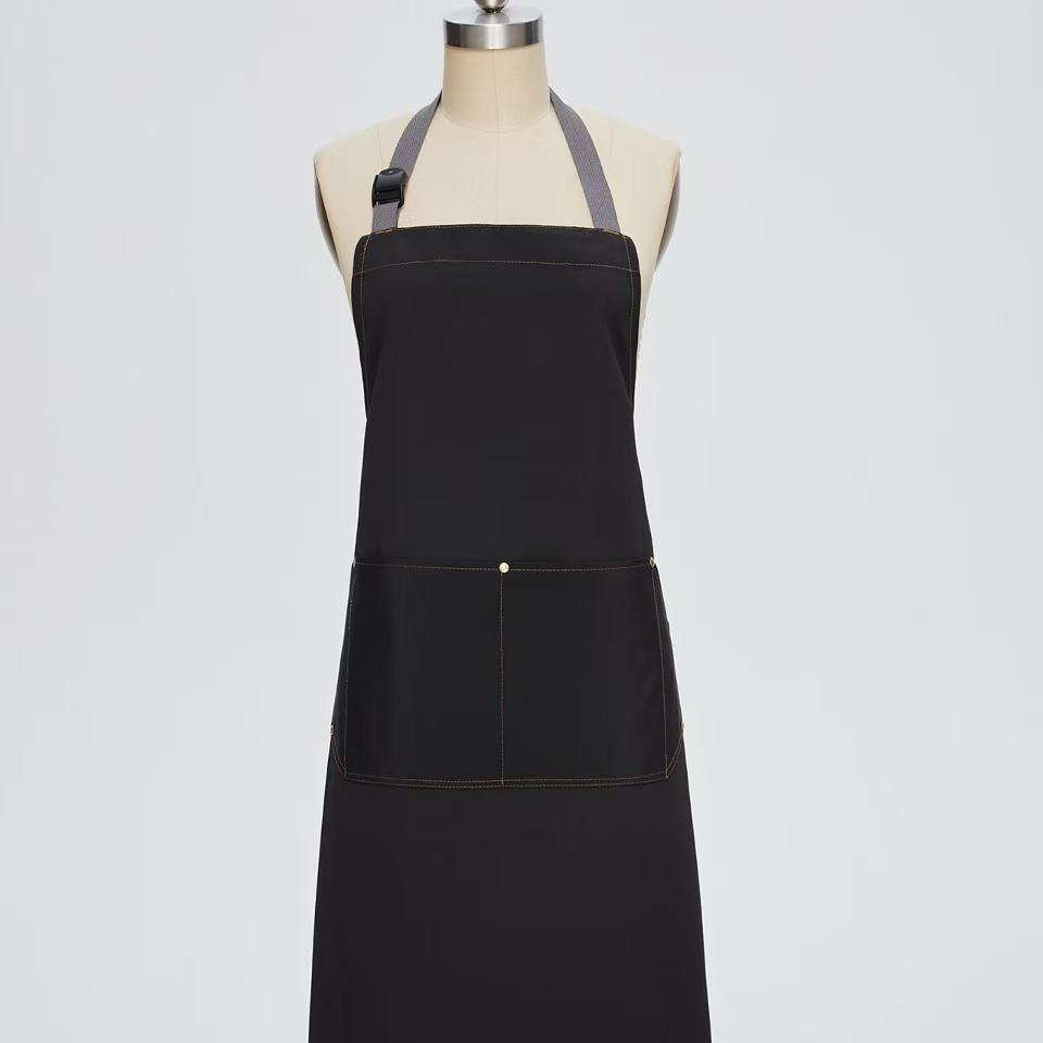 防水帆布加长围裙定制logo印字厨房餐饮耐脏防油奶茶店美甲工装