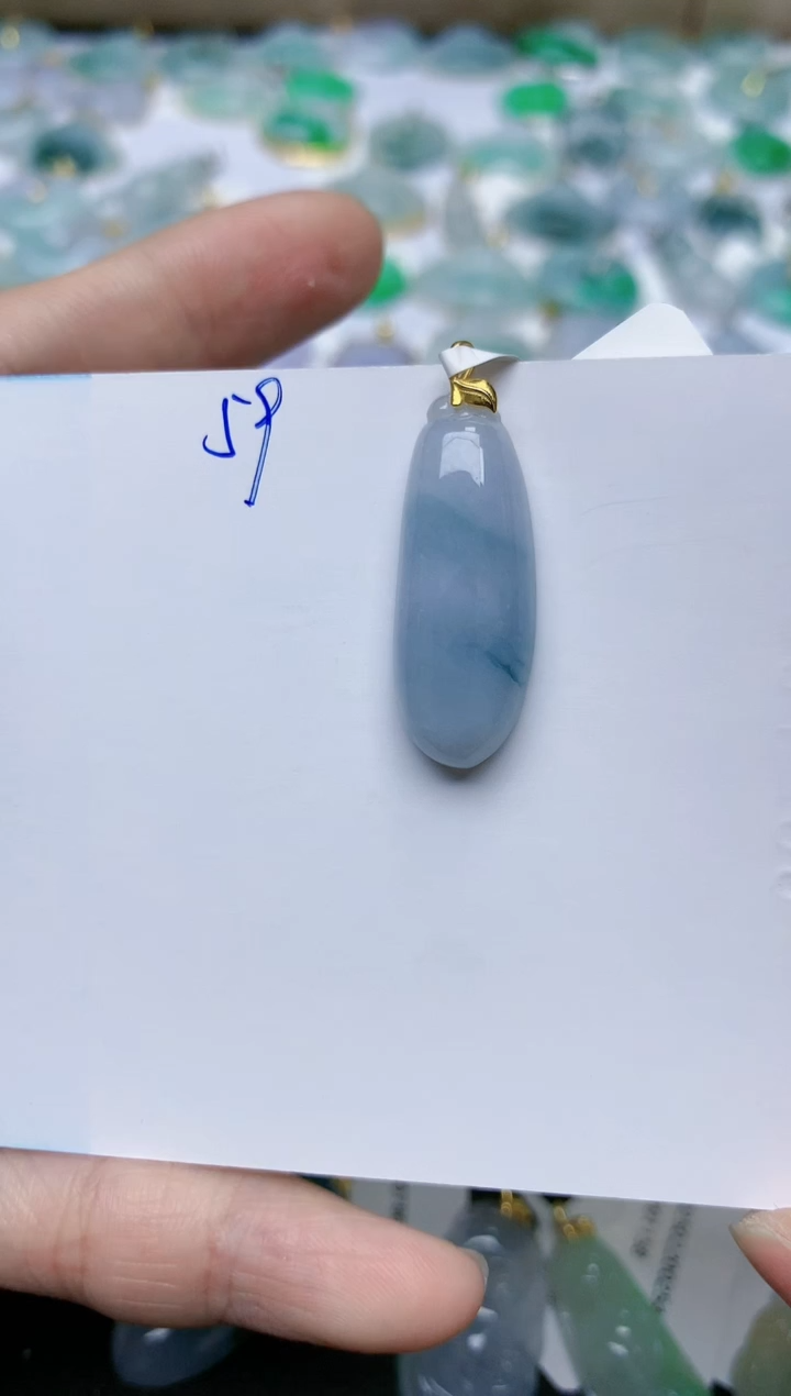 【闪购商品】翡翠颈饰18K金镶嵌天然翡翠A货    