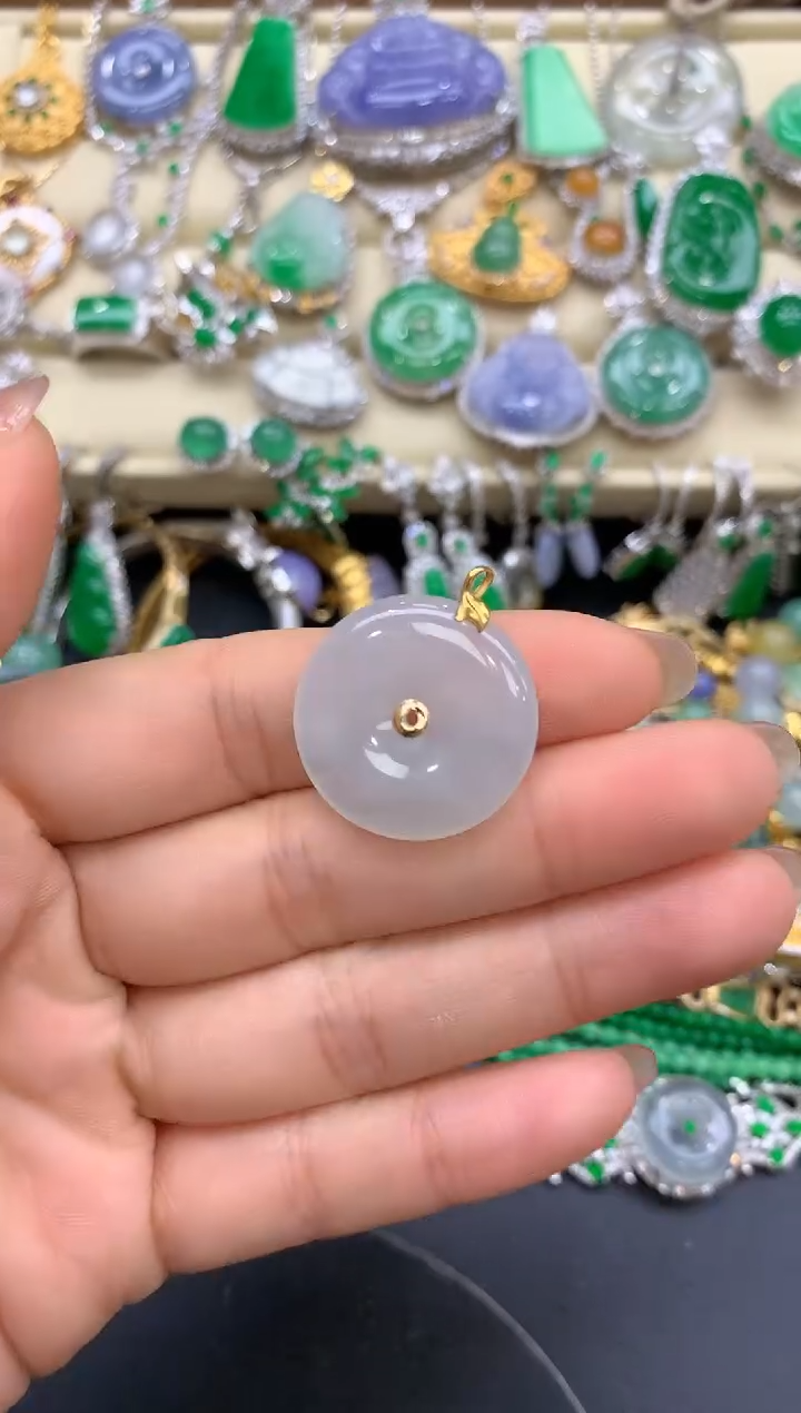 【闪购商品】翡翠颈饰18K金镶嵌200-中国好珍宝1