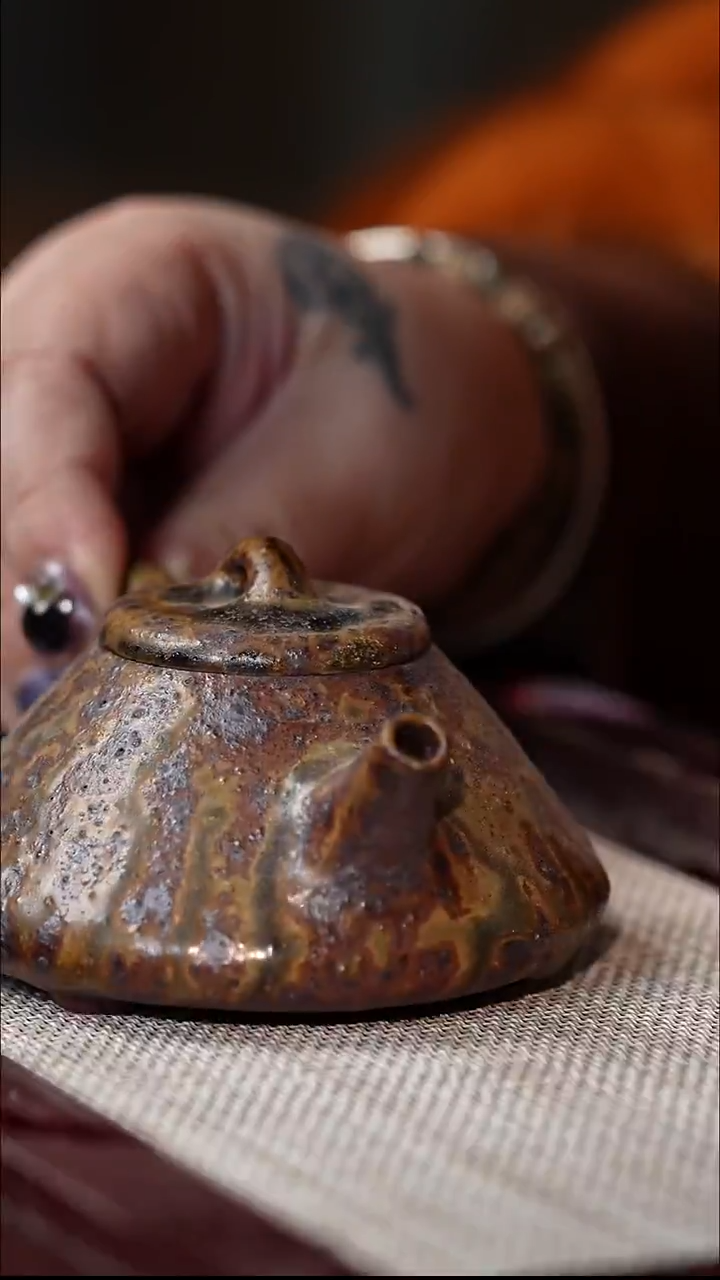 茶壶紫砂宜兴紫砂GFY 沉香木柴烧 子冶石瓢 