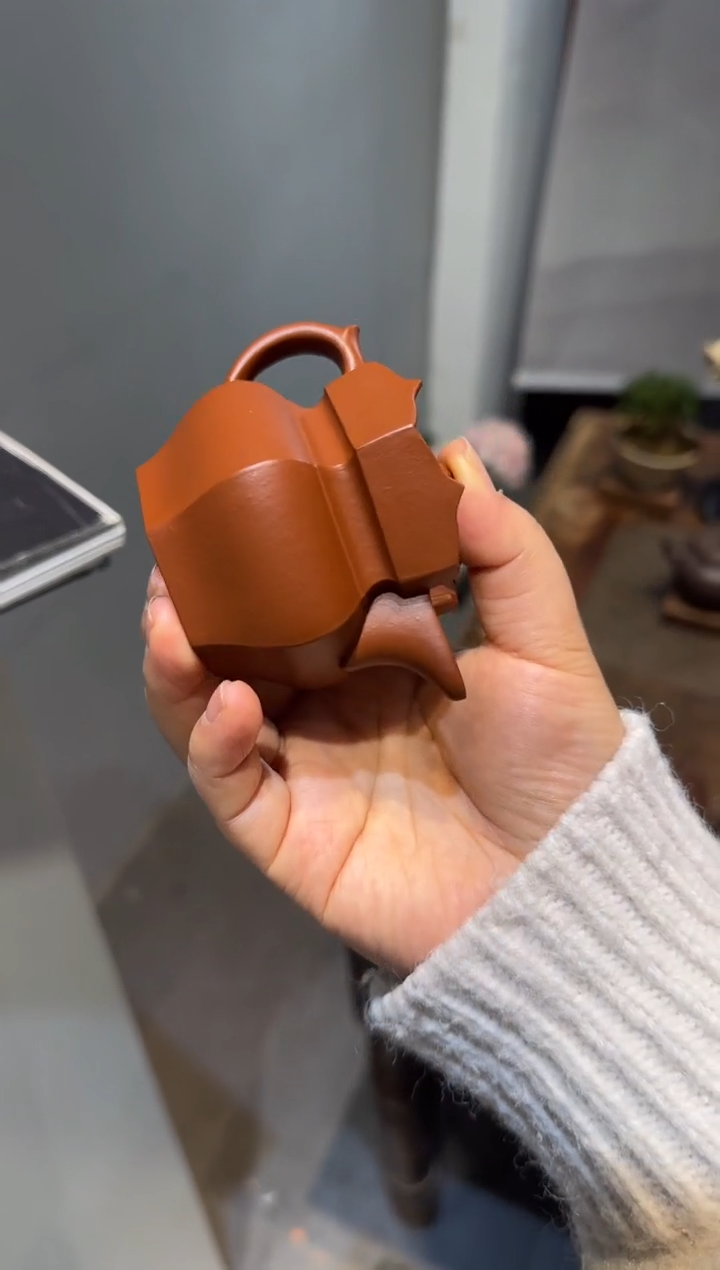 茶壶紫砂風*朱泥小僧帽 90ml