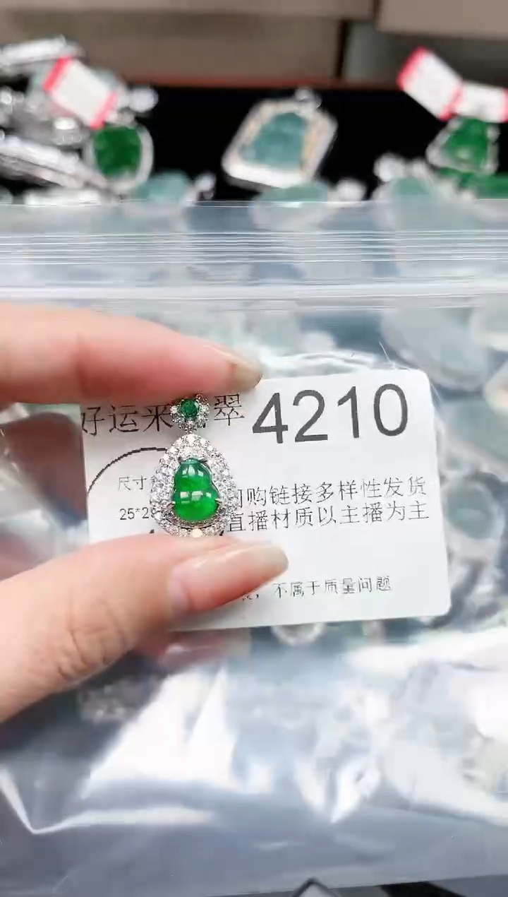 【闪购商品】翡翠颈饰未镶嵌4210赠皮绳