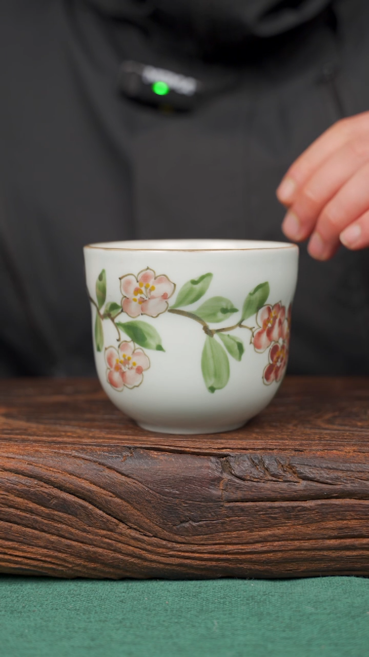 【闪购商品】瓷片93寻一缕瓷香杯釉下手工手绘瓷器