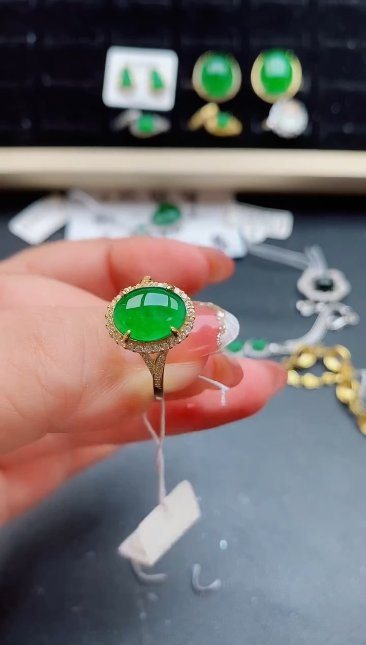 【闪购商品】翡翠戒指银S925镶嵌1212121