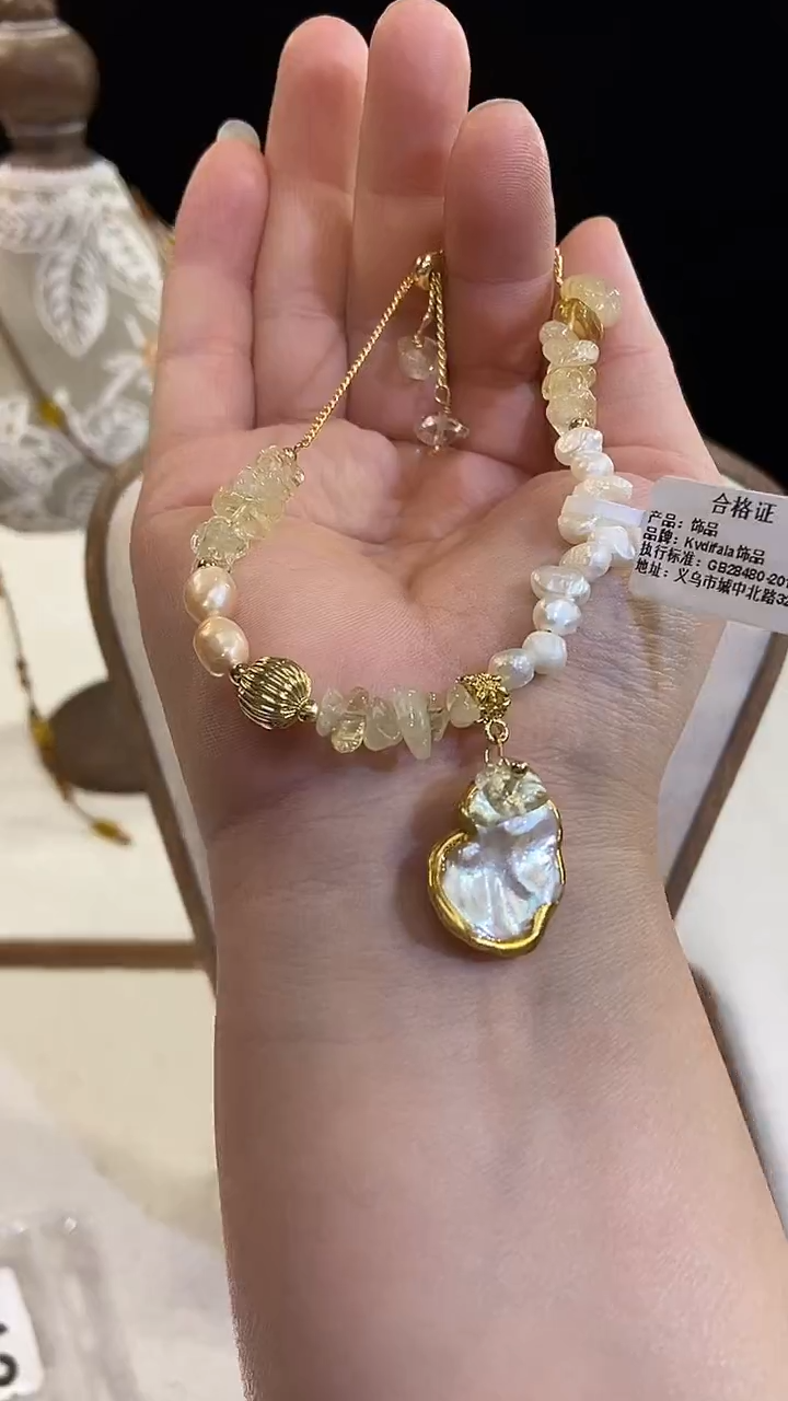 项链钛钢淡水珍珠811