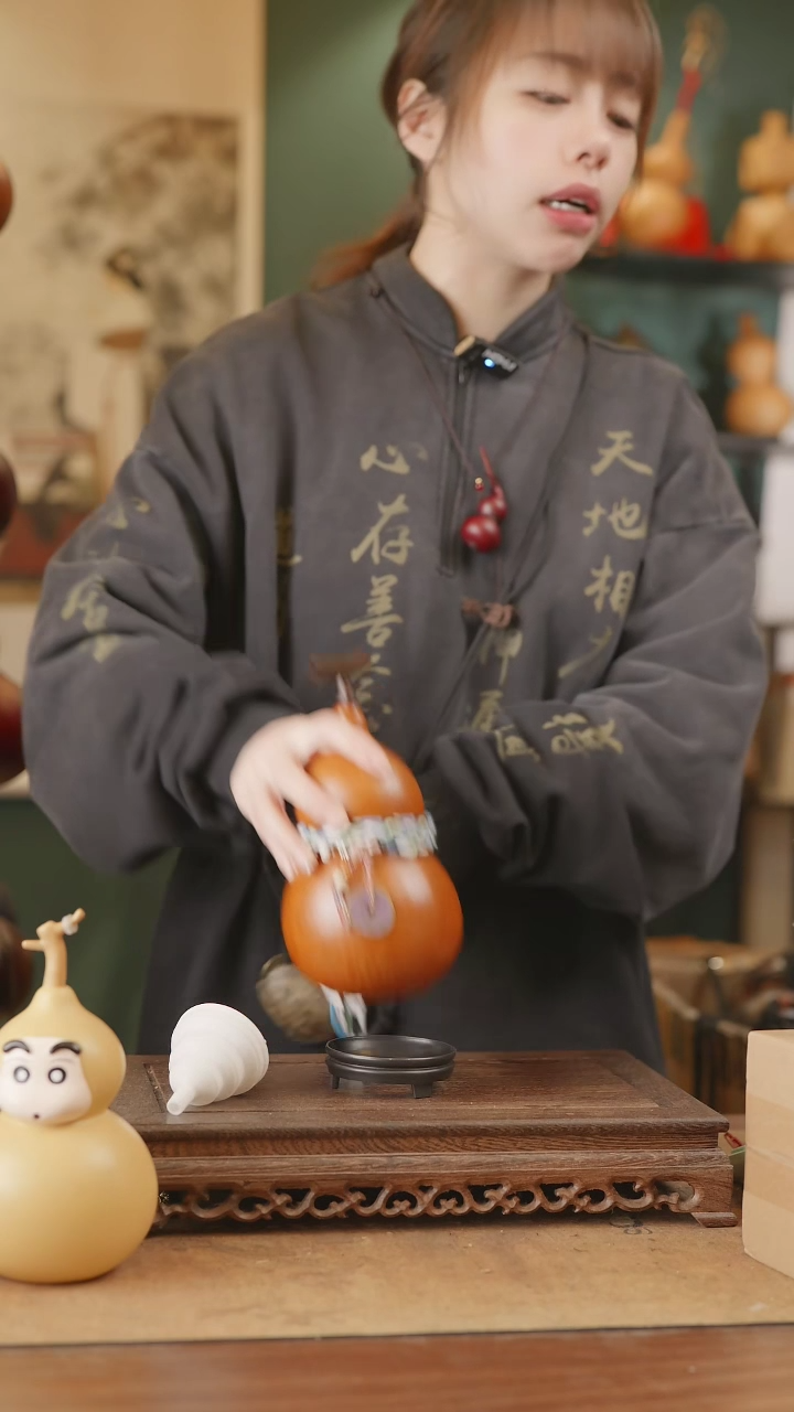 【闪购商品】34号精品天然大漆工艺防渗内胆酒葫芦~