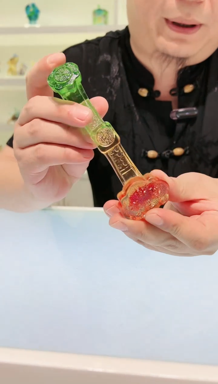 【闪购商品】茶宠古法琉璃13.5cm如意