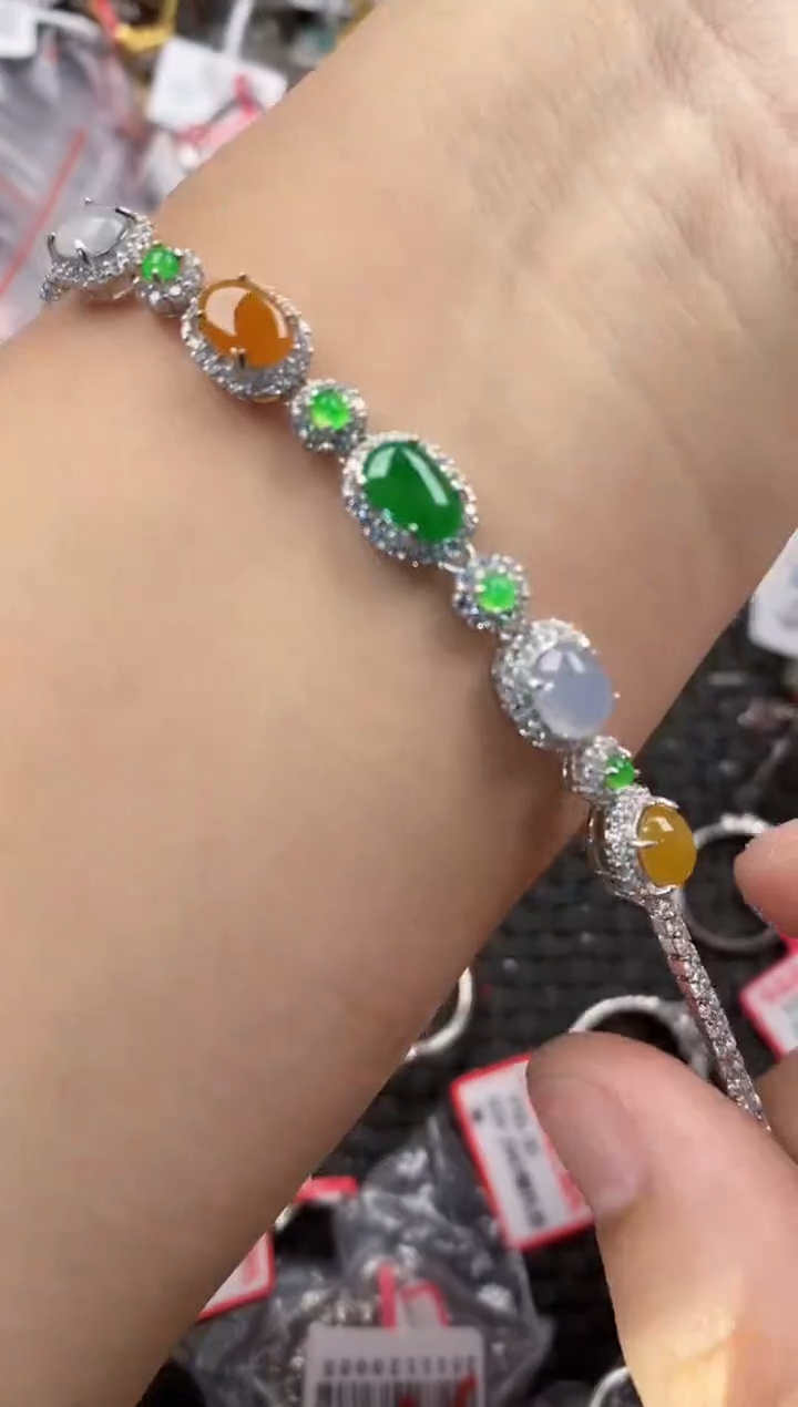 银S925镶嵌戒指翡翠1313  7