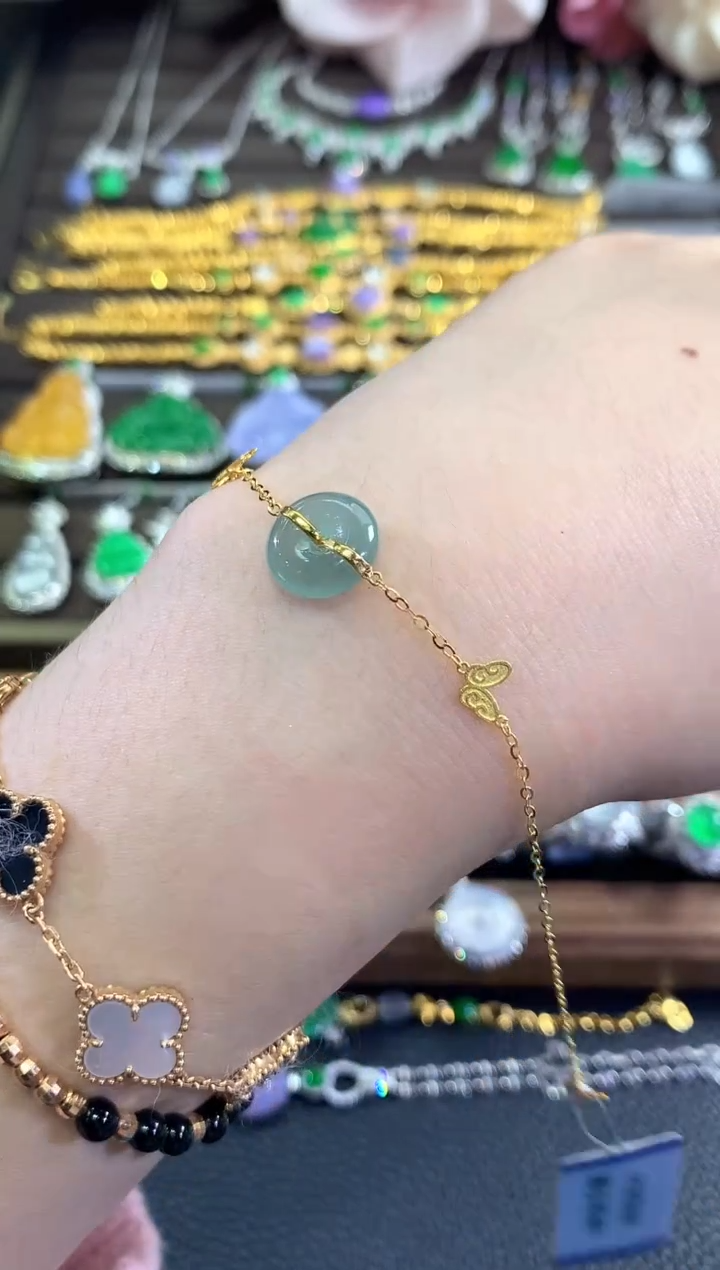 18K金镶嵌手链翡翠b3多样性一件发货