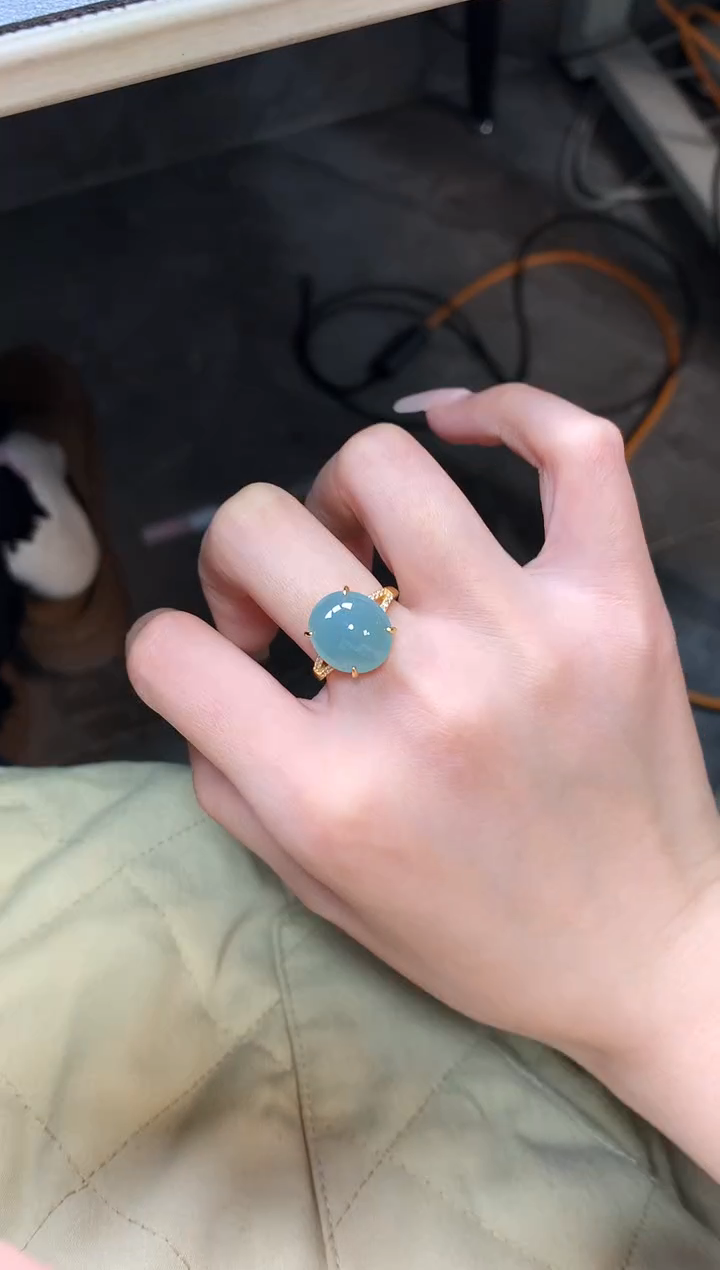 【闪购商品】翡翠戒指银S925镶嵌4654364365