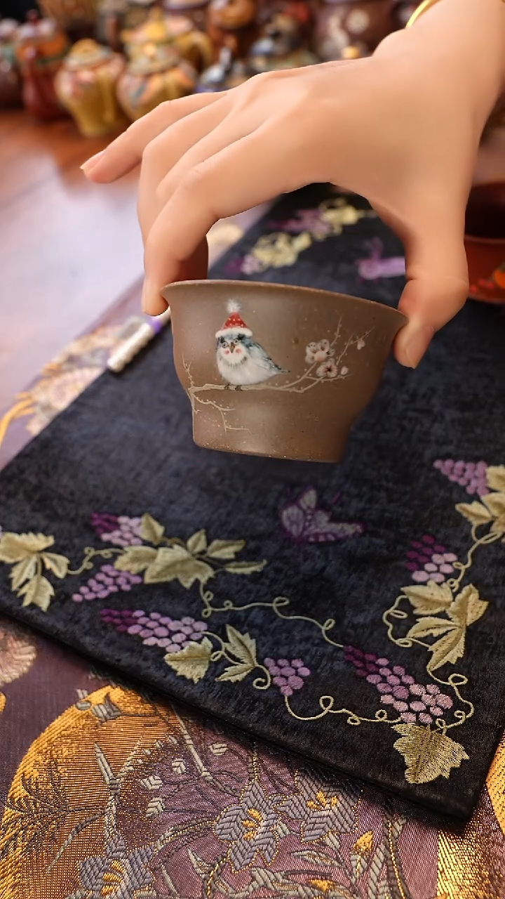 紫砂茶宠青段葫芦杯