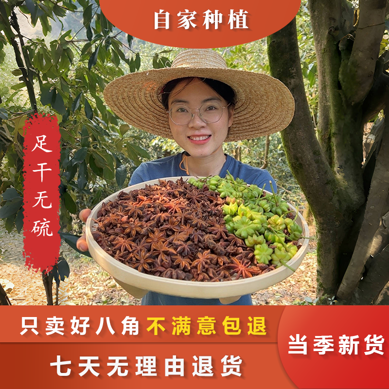 大红八角-广西深山老树八角足干无硫香料调味料有大有小脱水蔬菜