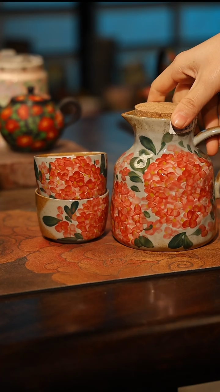 陶瓷景德镇高温釉下彩手工手绘款式@A0035@