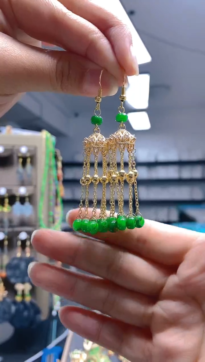 【闪购商品】翡翠耳饰合金0322翡翠耳钩