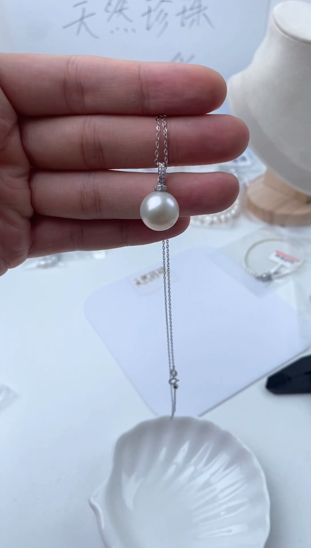 淡水珍珠银S925镶嵌颈饰11111111