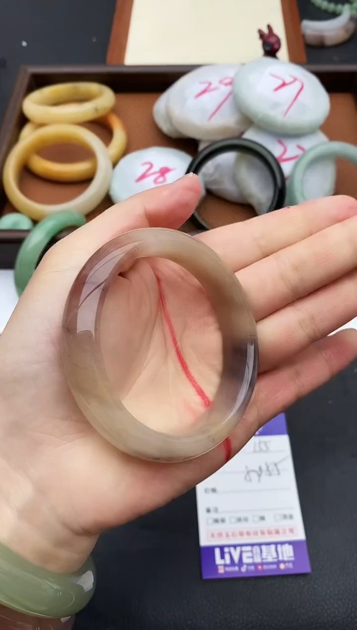 未镶嵌手镯石英质玉155+54/55