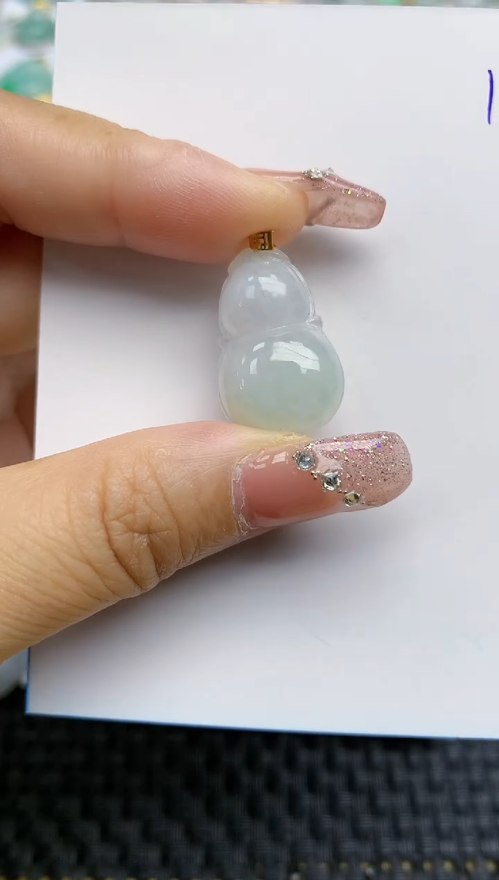 【闪购商品】翡翠颈饰18K金镶嵌天然18A货翡翠 