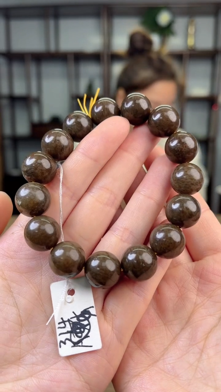 【闪购商品】和田玉手串未镶嵌A314且末红糖圆珠